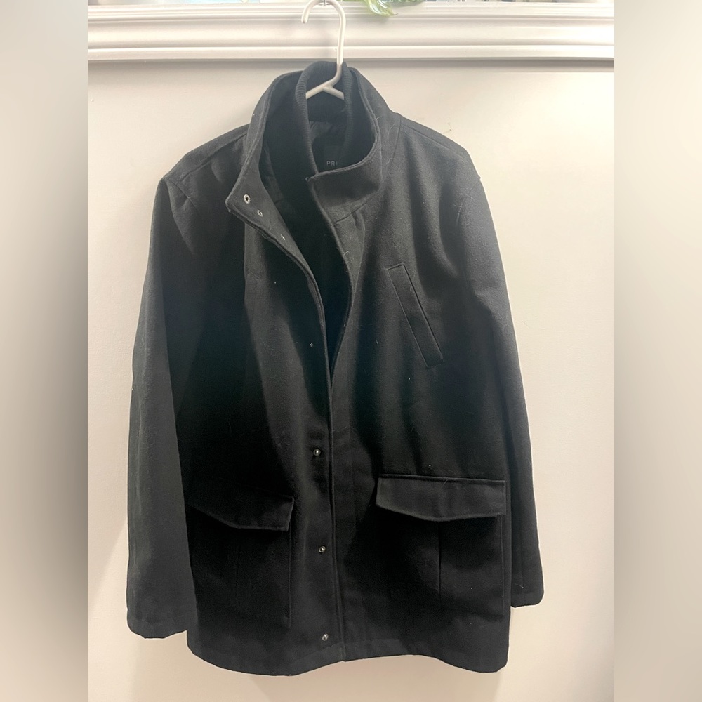 Primark peacoat. Black. Brand new. Size large
